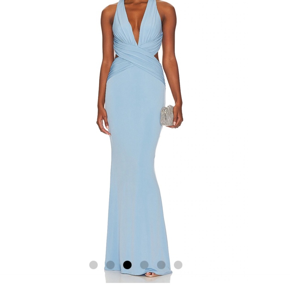 Katie May Light Blue Backless Dress